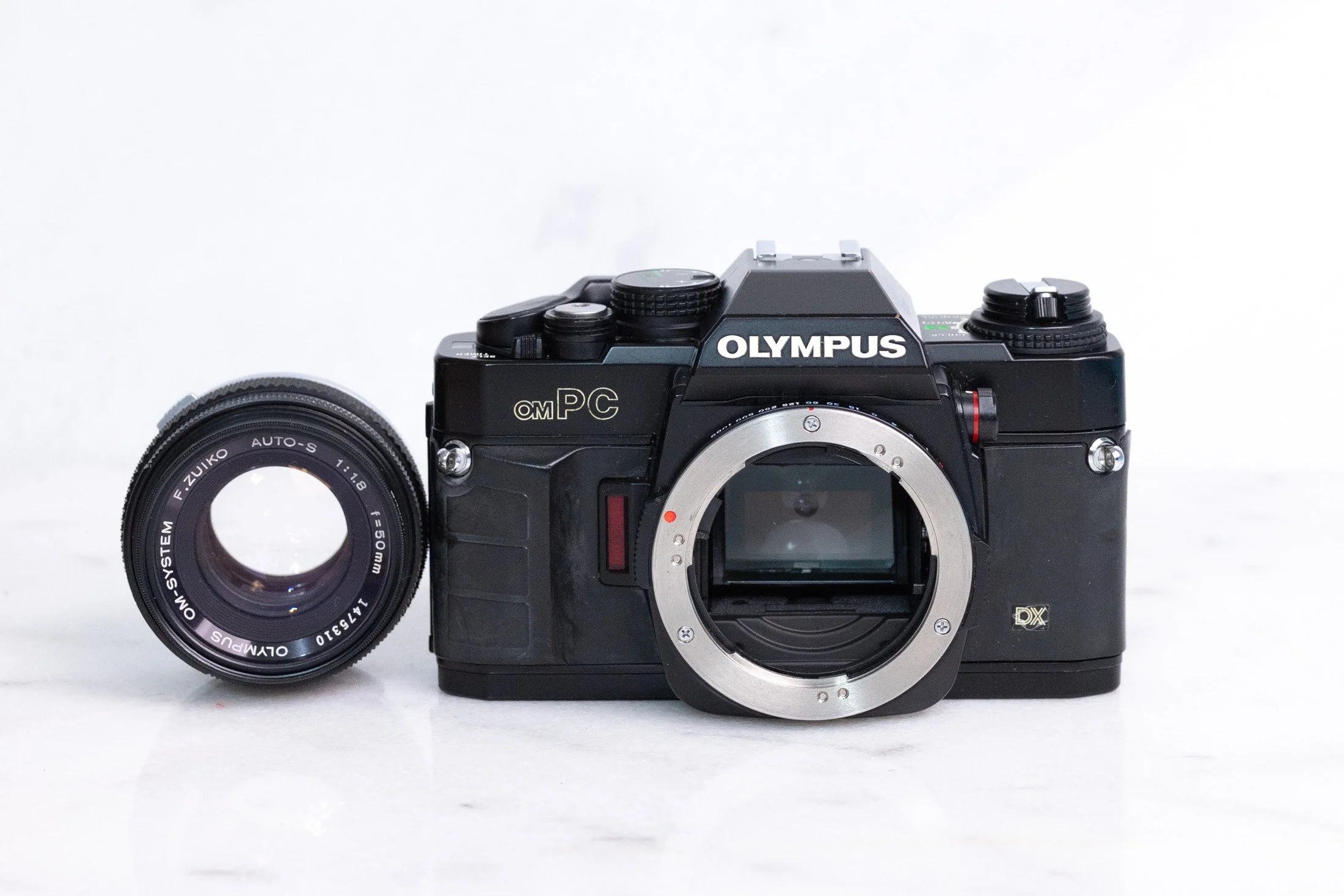 Olympus OM PC 35mm Film Camera with Olympus Zuiko 50mm F/1.8 Fast